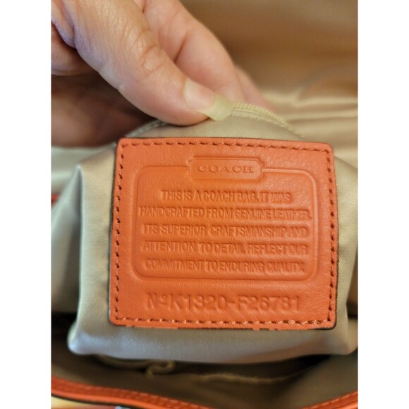 Coach Marin Taylor Leather Flap Shoulder Bag Purse Satchel Pink Salmon F26781 - Picture 12 of 16